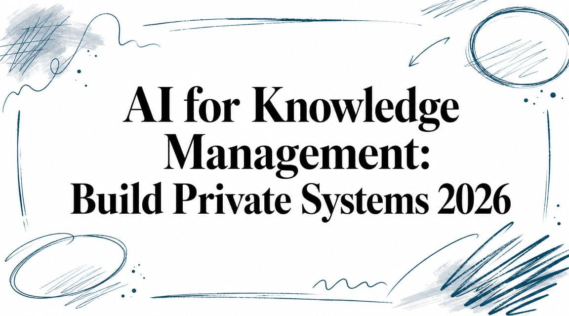 AI for knowledge management guide cover showing a private system on a Mac.