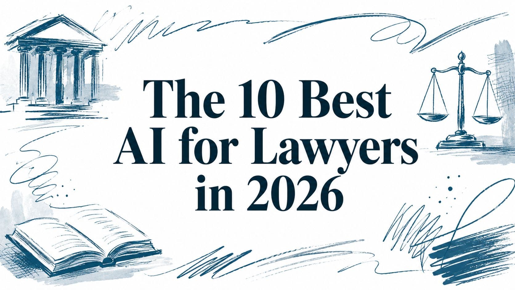 Illustration of AI legal technology tools for lawyers.