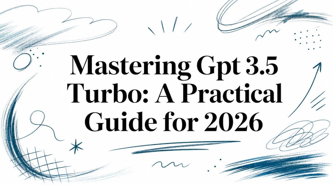 Guide cover illustrating GPT-3.5 Turbo for cost, API use, and local AI comparisons.