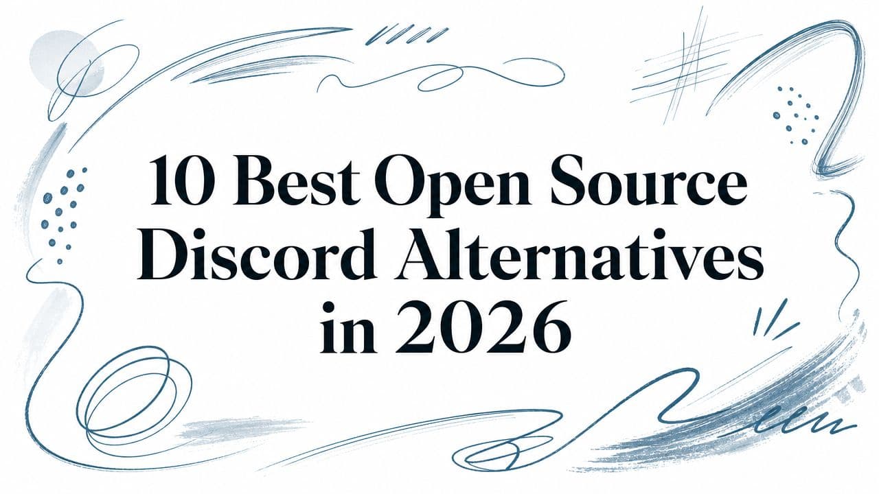 Illustration comparing open source Discord alternatives for 2026.